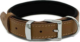 Premium leather dog collar with adjustable buckle, durable and stylish for all dog sizes.